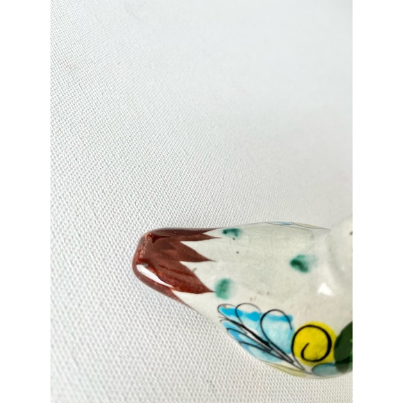 Vintage Tonala Pottery Mexico Hand Painted Bird - Picture 11 of 11
